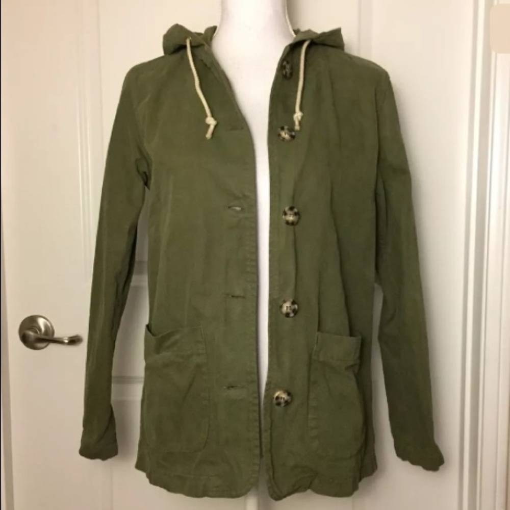 Mollusk Olive Green Zip Up Avenue Jacket Hoodie S